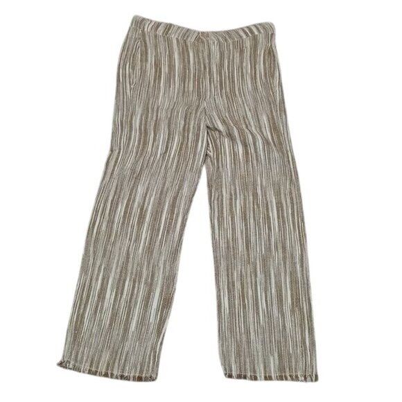 Free People Marta Brown Stripe Straight Leg Pants - Picture 3 of 6